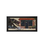 Manzara Temalı Kanvas Tablo 80 x 110 cm Siyah Çerçeve