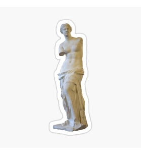 Venus de Milo Sticker Yapıştırma Etiket 18CM