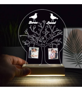 Fotoğraflı Aşk Temalı 3d Led Lamba