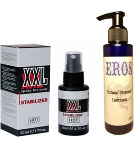 Süper Muzice Hot Xxl Peak Power For Men Sprey 50 ml Eros Natural Lubricant 125ML