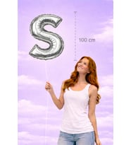 Silver S Harfi 100 cm Folyo Balon