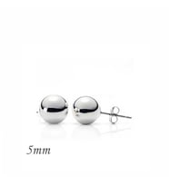Gümüş Top Küpe - 5 mm