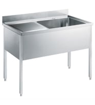 Electrolux Professional Tek Evyeli Tezgah, Evyesi 600x500 Mm, Damlalığı Solda - 1200 Mm LG1216SXPN