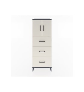 Hyperion Dolap 2 Raflı 3 Çekmeceli 2 Kapaklı 60x44x163 Antrasit-Aytaşı