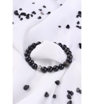 Gold Obsidyen Taşı Bileklik - 300045 (Mavi)