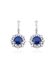 10.50 Karat Safir Pırlanta Küpe