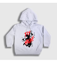 Presmono Unisex Çocuk Beyaz Fly High Voleybol Anime Haikyu Kapüşonlu Sweatshirt 237427tt