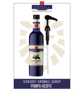 Kahve ve Kokteyl Şurubu Karadut Aromalı 70 CL + POMPA Simonelli