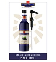 Kahve ve Kokteyl Şurubu Karadut Aromalı 70 CL + POMPA Simonelli