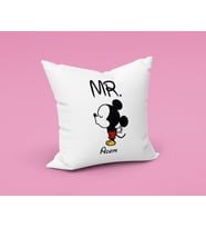 Mickey Mouse Sevgili Çift Tasarımlı Yastık Kişiye Özel