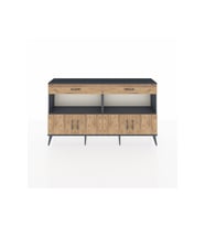 Arges Konsol 2 Raflı 2 Çekmeceli 4 Kapaklı 176x30x99 Antrasit-Çam