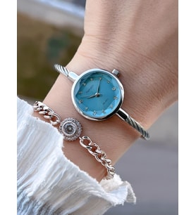 Ferrucci Küçük Vintage Kasa Çelik Kordon 2 Yıl Garantili 3 Atm Kadın Kol Saati+Bileklik Ff.01142.1