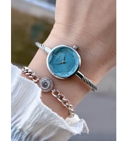 Ferrucci Küçük Vintage Kasa Çelik Kordon 2 Yıl Garantili 3 Atm Kadın Kol Saati+Bileklik Ff.01142.1