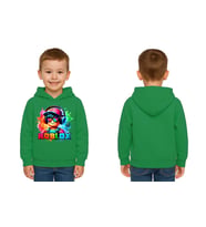 Unisex roblox Baskılı Çocuk Swaetshirt  Baskılı Kapüşonlu 3 İplik Şardonlu (Yeşil)