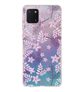 Samsung Galaxy Note10 Lite Floral Pudra Tasarımlı Şeffaf Kılıf
