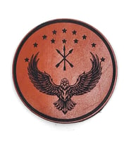 ADİGE - ÇERKES  Deri PEÇ- Arma - Patch (Taba)