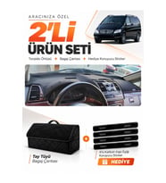 e-biz MERCEDES VİANO W639 (2003-2014) Uyumlu Torpido Örtüsü + Tay Tüyü Bagaj Çantası - Siyah - MB022