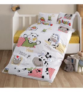 Clasy Bebek Nevresim Takımı Animals v1 Sarı