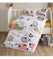 Clasy Bebek Nevresim Takımı Animals v1 Sarı