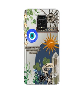 Redmi Note 9 Pro/Note 9S Uyumlu Moon Child Desenli Şeffaf Telefon Kılıfı