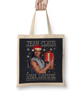 Jean Claus Van Damme Christmas Knit Bez Çanta Uzun Saplı