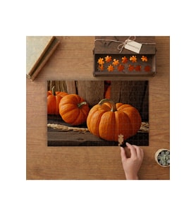 Balkabakları - Cadılar Bayramı Tasarımı 240 parça Ahşap Puzzle Ahşap Kutuda MP01807