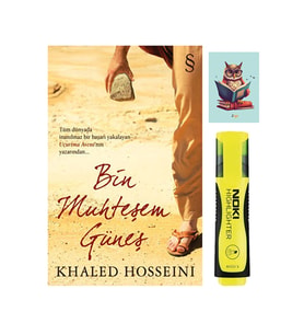 Bin Muhteşem Güneş - Khaled Hosseini 9789752894846 - Sarı Fosforlu Kalem - Not Defterli Seti (Renksiz)
