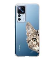 Xiaomi Mi 12t Pro Uyumlu Kamera korumalı Kapak Catface Tasarımlı  Şeffaf Kılıf