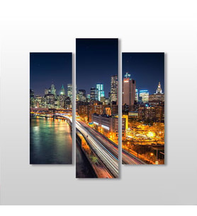 New York Manzara  Kanvas Tablo 147x160cm (Karışık)