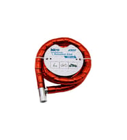 TÜP ANAHTARLI METAL KAFA ÇELİK MOTOR - BİSİKLET KİLİT SİLİNDİRİK SPİRAL KİLİT KIRMIZI KILIF22MM X 150CM (5343)