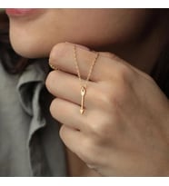 Kişiye Özel Minimal Ok Kolye 925K Gümüş (Gold)