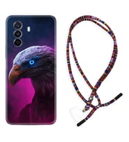 Huawei Nova Y70 Y90 Nova 9 SE  Kılıf Boyun Asklı Rasta Silikon Kartal 1622