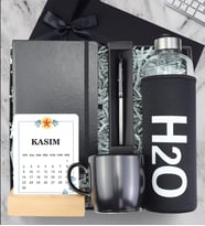 Kişiye Özel Defter & Matara & Kupa & Kalem & Masa Takvimi Hediye Seti