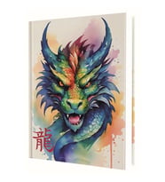 DEFFTER 14X20 CHINESE DRAGON SERT KAPAK ÇİZGİLİ DEFTER 96 YP
