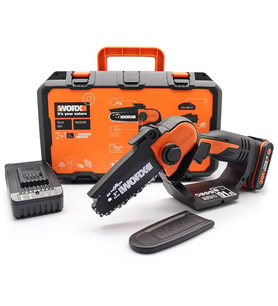 WORX WG324E 20Volt 2.0Ah Li-ion 12CM Profesyonel Şarjlı Zincirli Testere (Siyah)