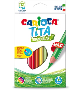 Carioca Tita Maxi Üçgen Kuru Boya Kalemi 12'Li