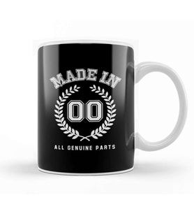 2000 Made In 00 All Genuine Parts Kupa Bardak Porselen