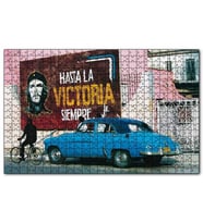 Cakapuzzle Küba Che Guevara Boyama Mavi Klasik Araba Puzzle Yapboz MDF (Ahşap) (120 Parça)
