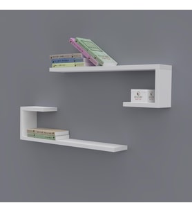 Kenzlife kitaplık kayra 015*060*20*2 byz duvar rafı