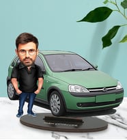 Kişiye Özel Opel Corsa Tasarımlı Karikatür Biblo