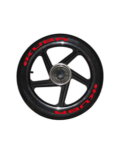 MOTORSİKLET KUBA LASTİK STİCKER LASTİK YANAĞI YAZISI STİKER 8 ADET