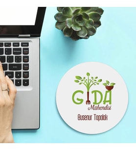 Kişiye Özel Gıda Mühendisleri İçin Yuvarlak Mousepad