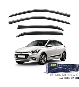 Hyundai Uyumlu İ20 -2015 Kromlu Cam Rüzgarlığı 4Lü Parça