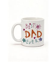 Babaya Özel Best Dad Ever Yazılı Kupa Bardak - Komik Tasarım Baskılı Seramik Hediye Kupa Bardak