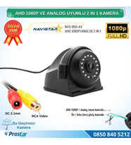 Metal Kasa AHD 1080P ve Analog Pal Çevirilebilir Gece Görüşlü Yan, Ön ve Arka Uyumlu Full HD Kamera