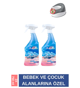 Doğal Alkolsüz Bebek Dezenfektan Su Bazlı Çocuk Alanı Yüzey Temizleyici Hijyen Spreyi Seti 3x750ml