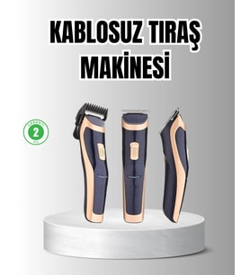 Unisex Şarjlı Saç Sakal Tıraş Makinesi – Ayarlanabilir Tarak Başlıkları, Sessiz Motor