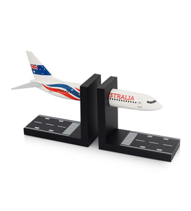 Zekupp Boeing 737-800 1/100 Ölçek Avusturalya Maket Uçak Temalı Kitap Tutucu