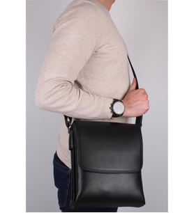 Legend Leather 4261 Siyah Hakiki Deri Erkek Postacı Çanta