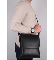 Legend Leather 4261 Siyah Hakiki Deri Erkek Postacı Çanta